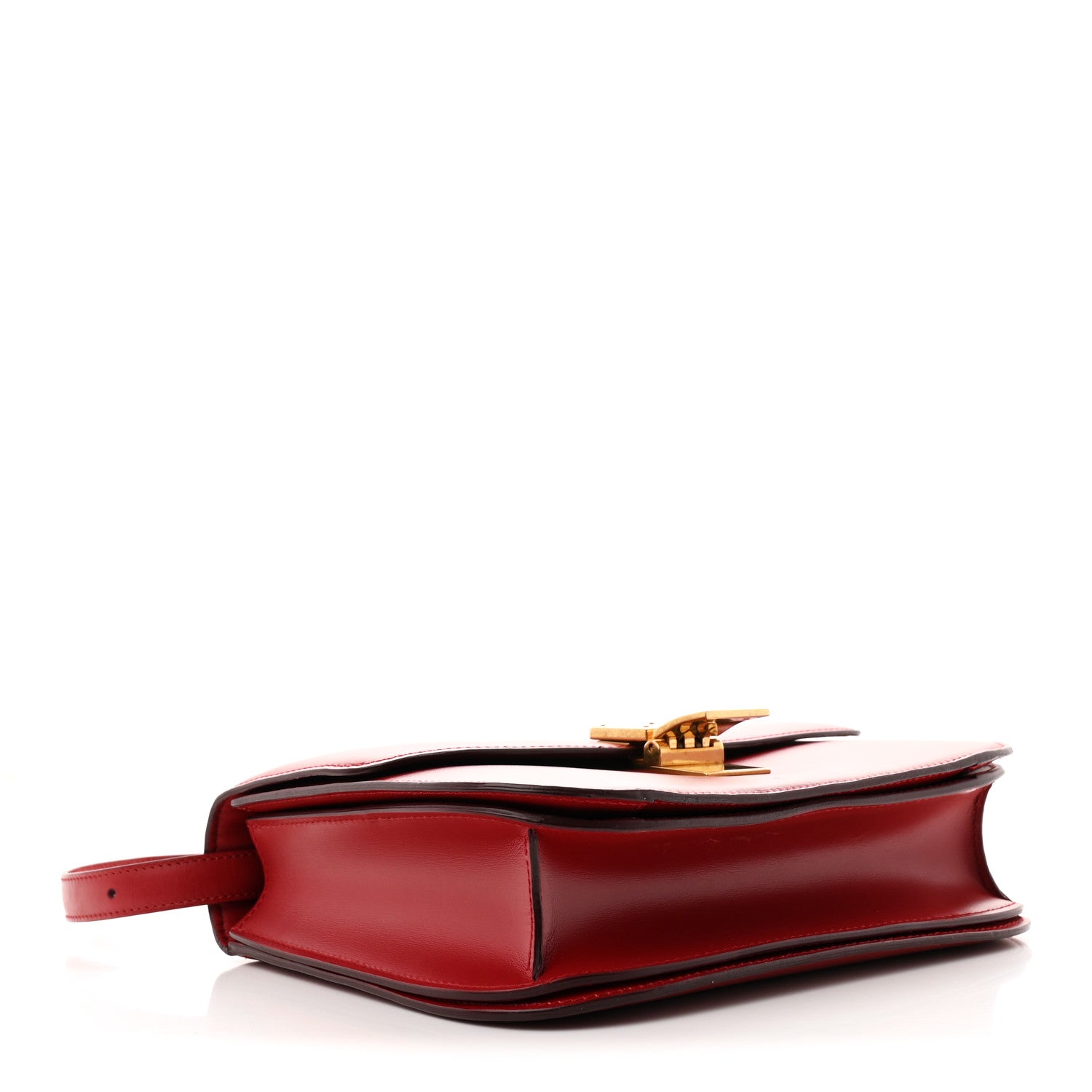Box Calfskin Medium Classic Box Flap Bag Red