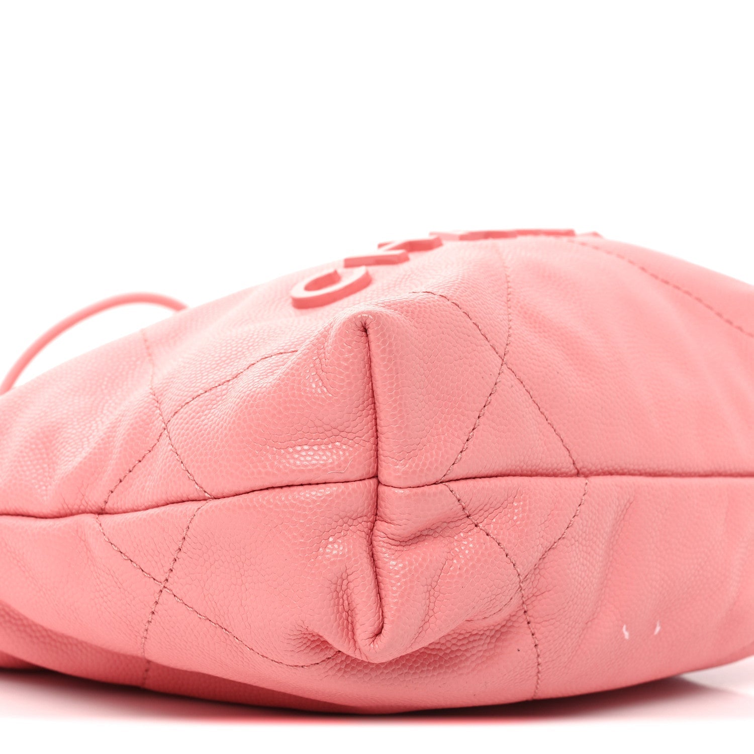 Shiny Caviar Quilted Mini Chanel 22 Coral