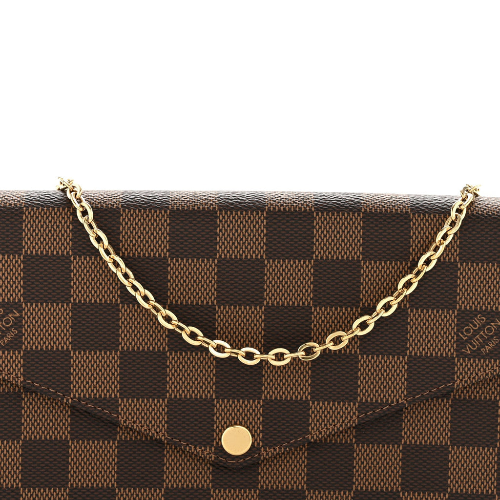 Damier Ebene Pochette Felicie Chain Wallet