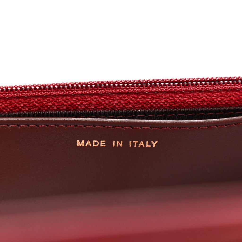 Lambskin Quilted Trendy CC Wallet On Chain WOC Red