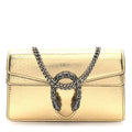 Metallic Calfskin Super Mini Dionysus Shoulder Bag Gold