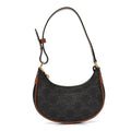Canvas Calfskin Mini Ava Triomphe Shoulder Bag Tan
