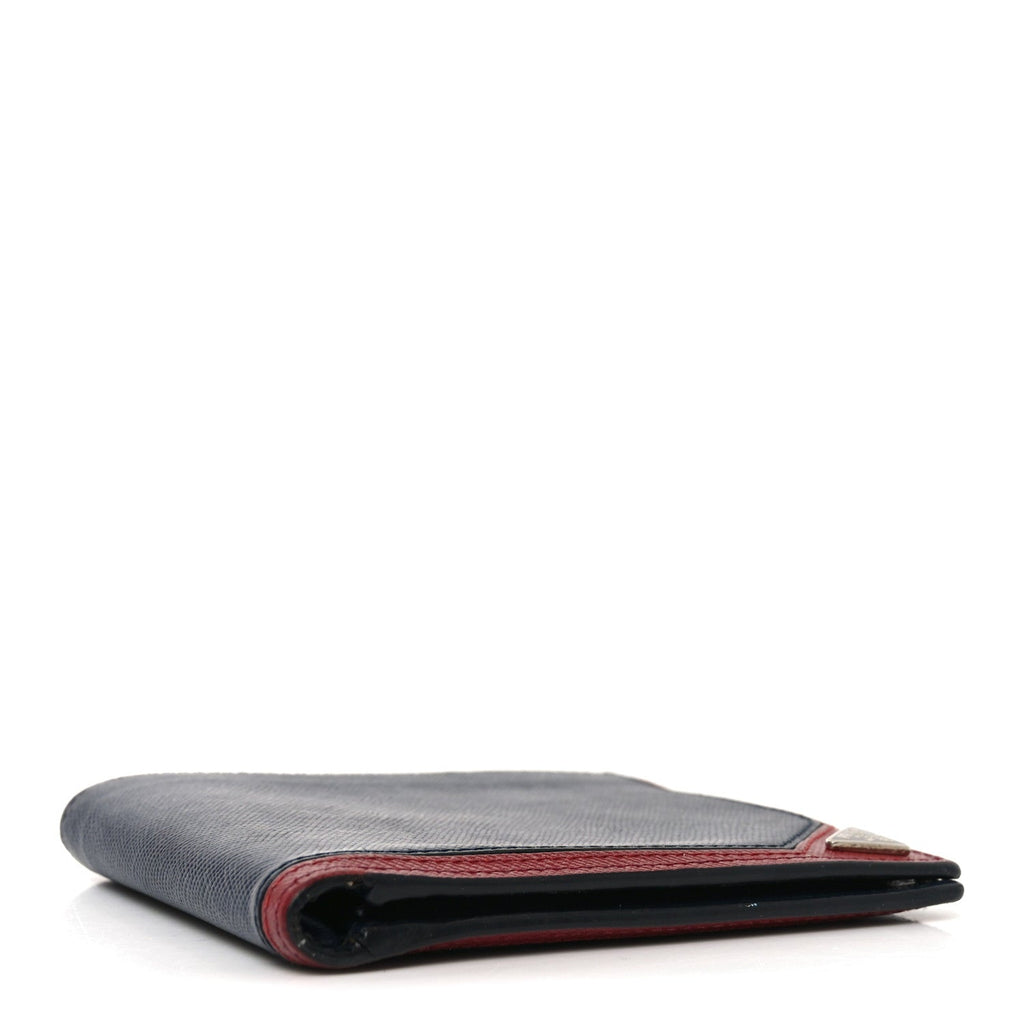 Saffiano Bi-Fold Wallet Baltico Fuoco
