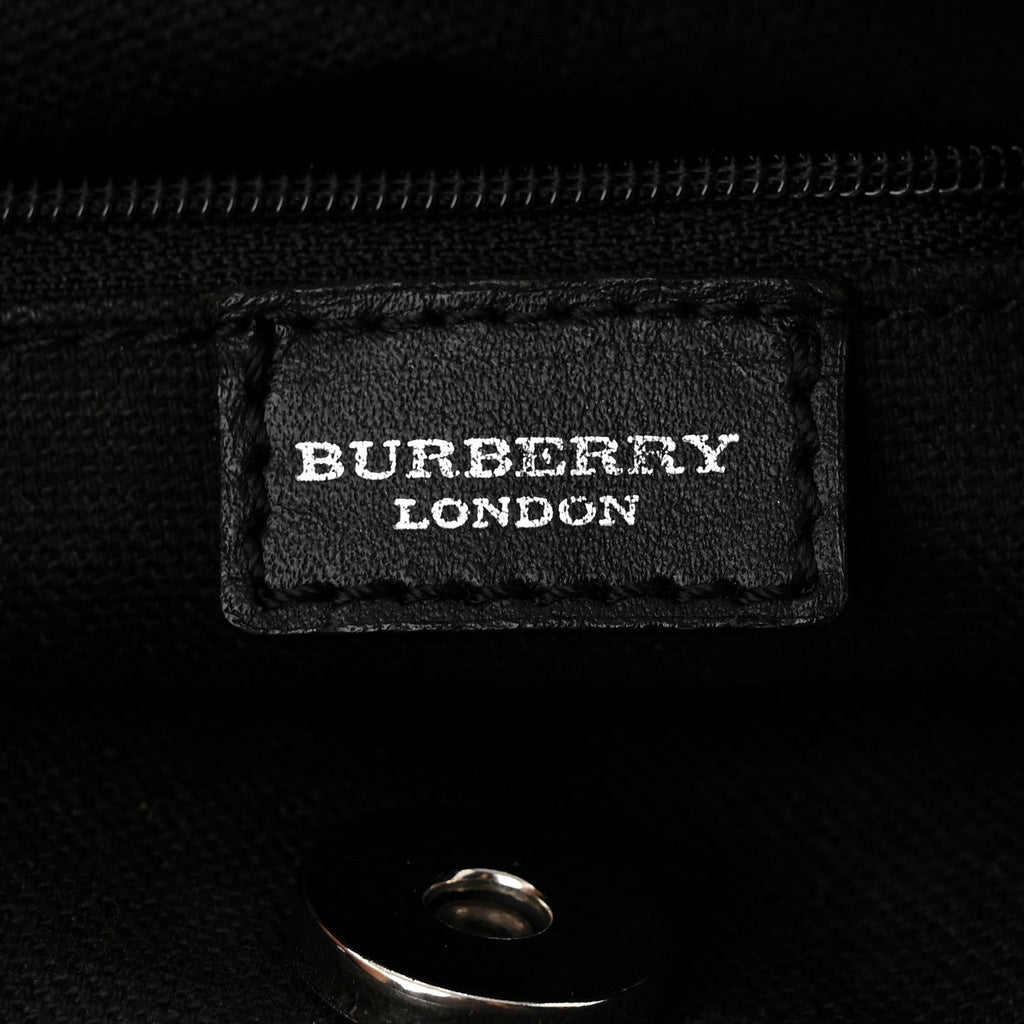 House Check Studded Tote Black