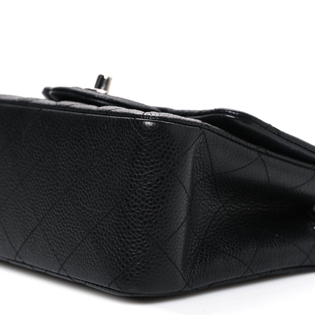 Caviar Quilted Mini Square Flap Black