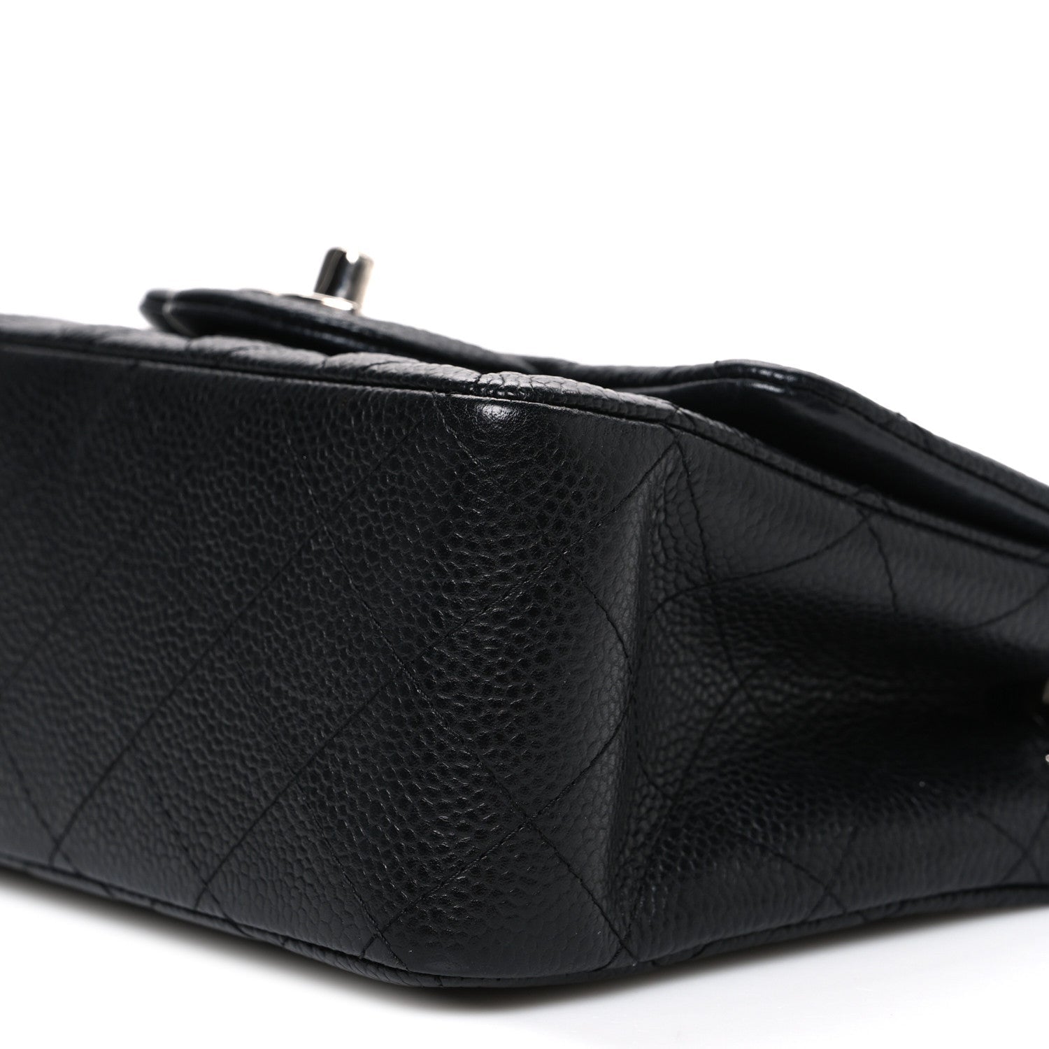 Caviar Quilted Mini Square Flap Black