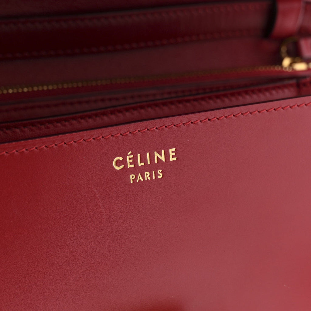Box Calfskin Medium Classic Box Flap Bag Red