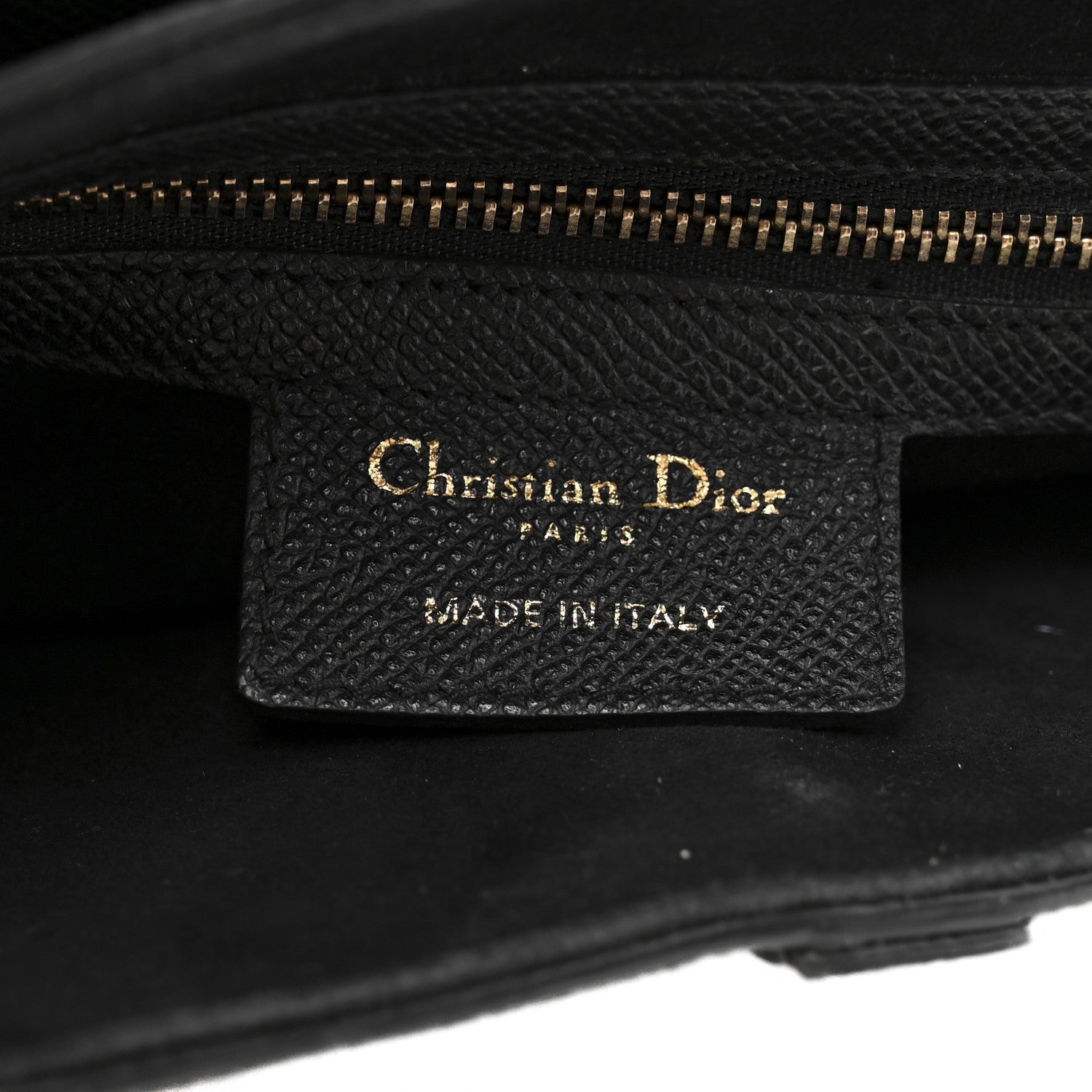 Grained Calfskin Saddle Bag Black
