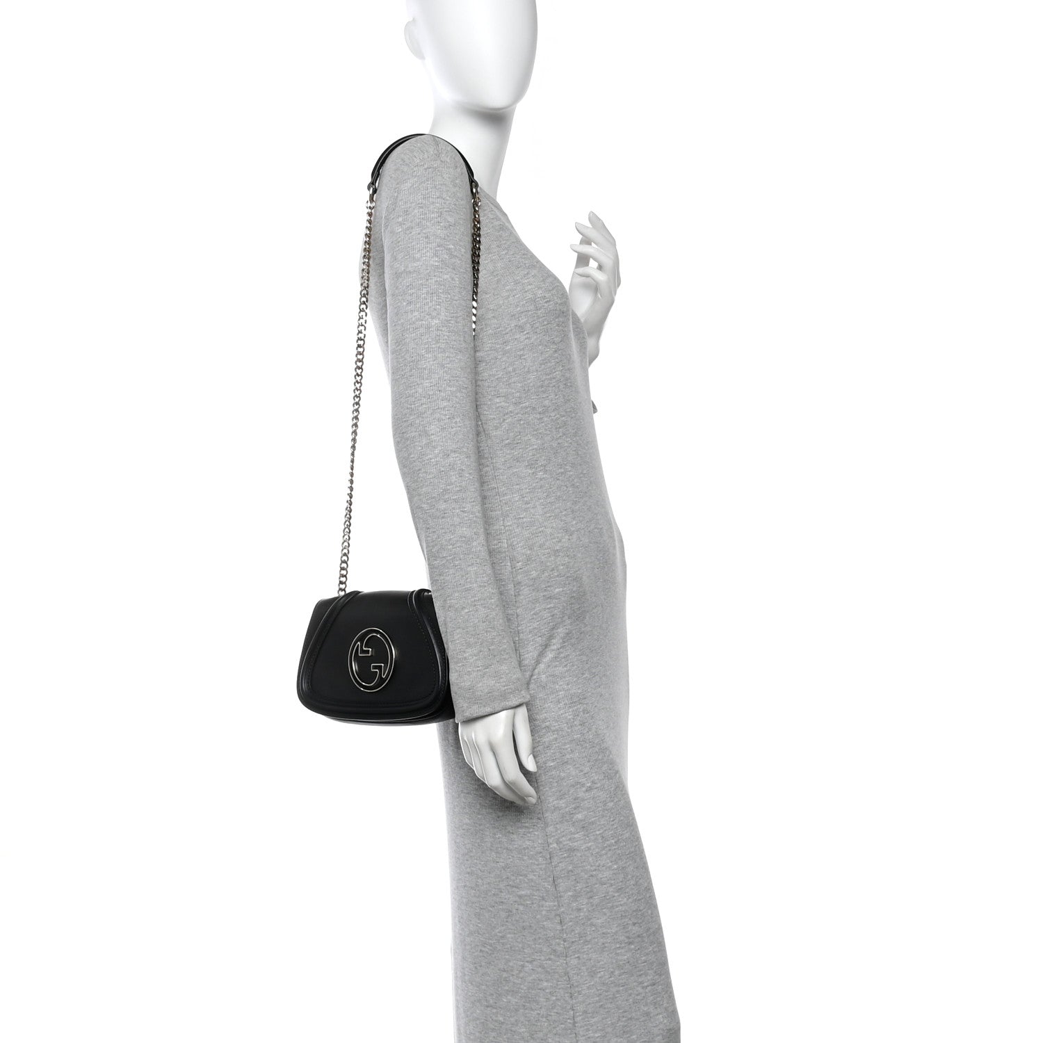 Calfskin Blondie Small Shoulder Bag Black