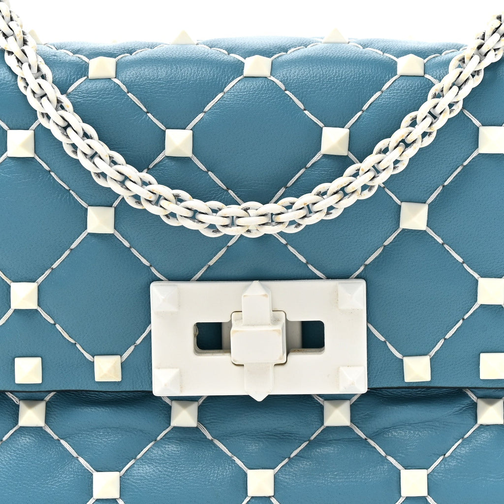 Nappa Small Free Rockstud Spike Shoulder Bag Cerulean