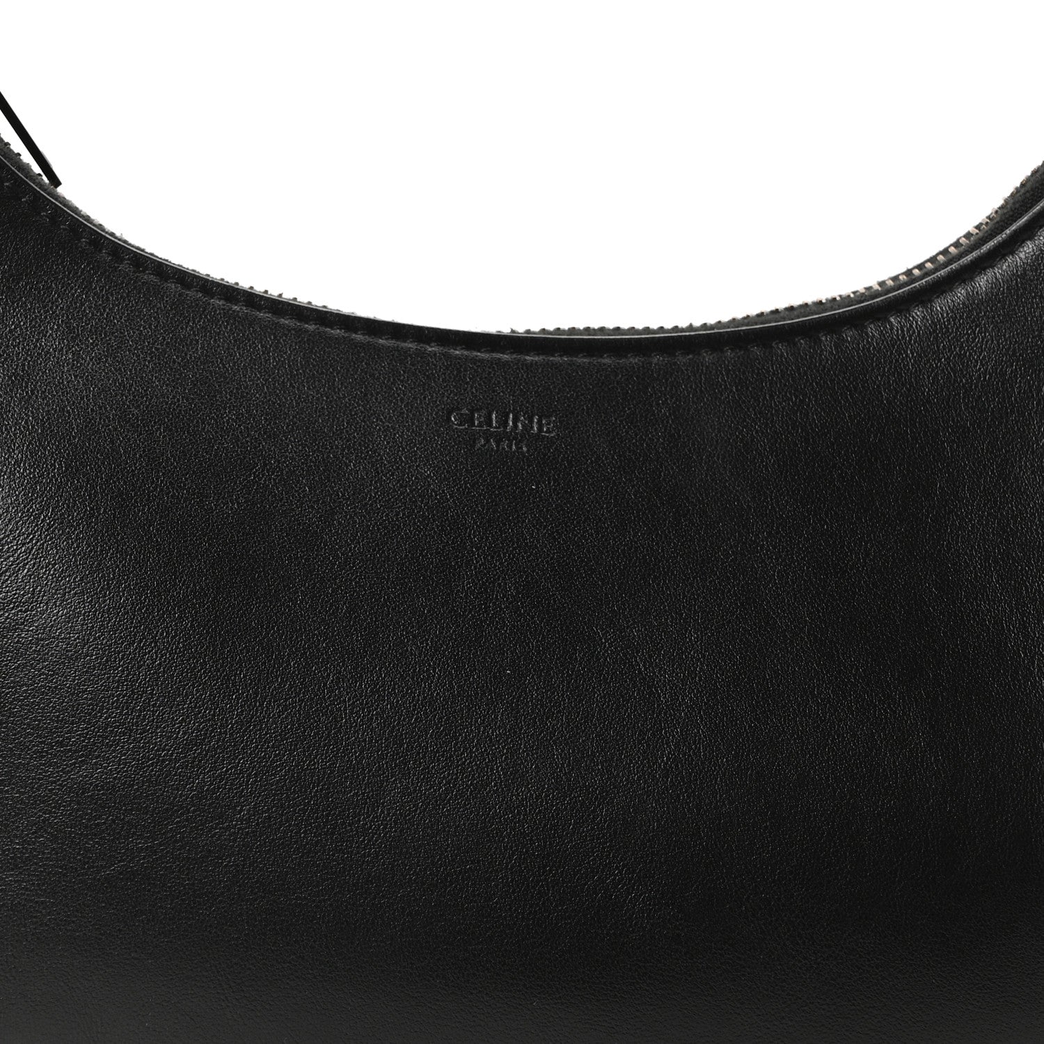 Smooth Calfskin Chain Strap Ava Shoulder Bag Black
