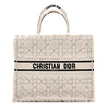 Shearling Cannage Large Book Tote Ecru Blue