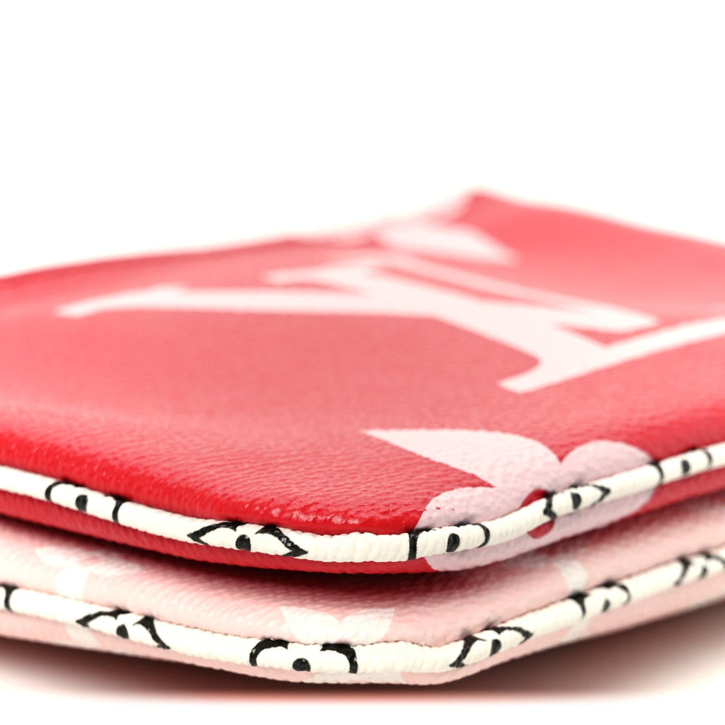Monogram Giant Double Zip Pochette Rouge
