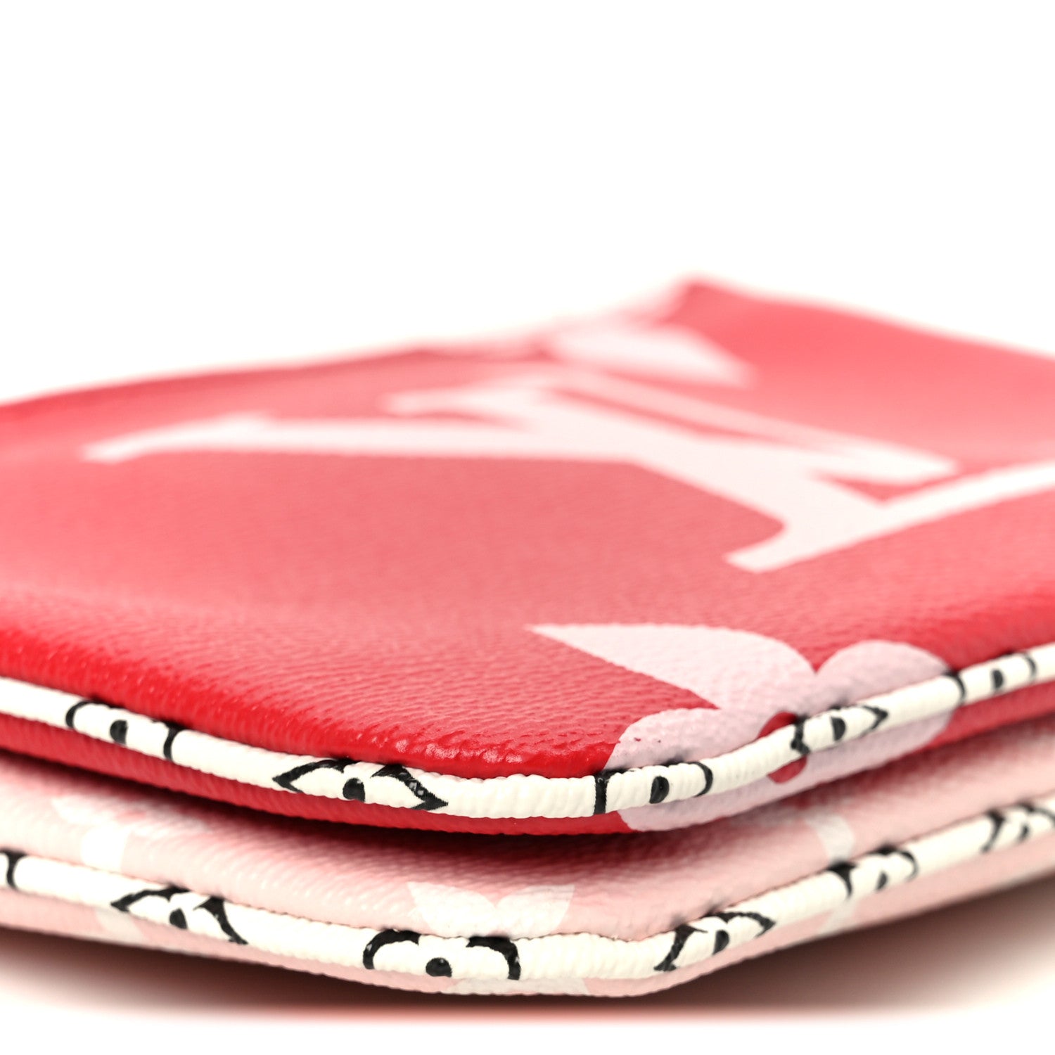 Monogram Giant Double Zip Pochette Rouge