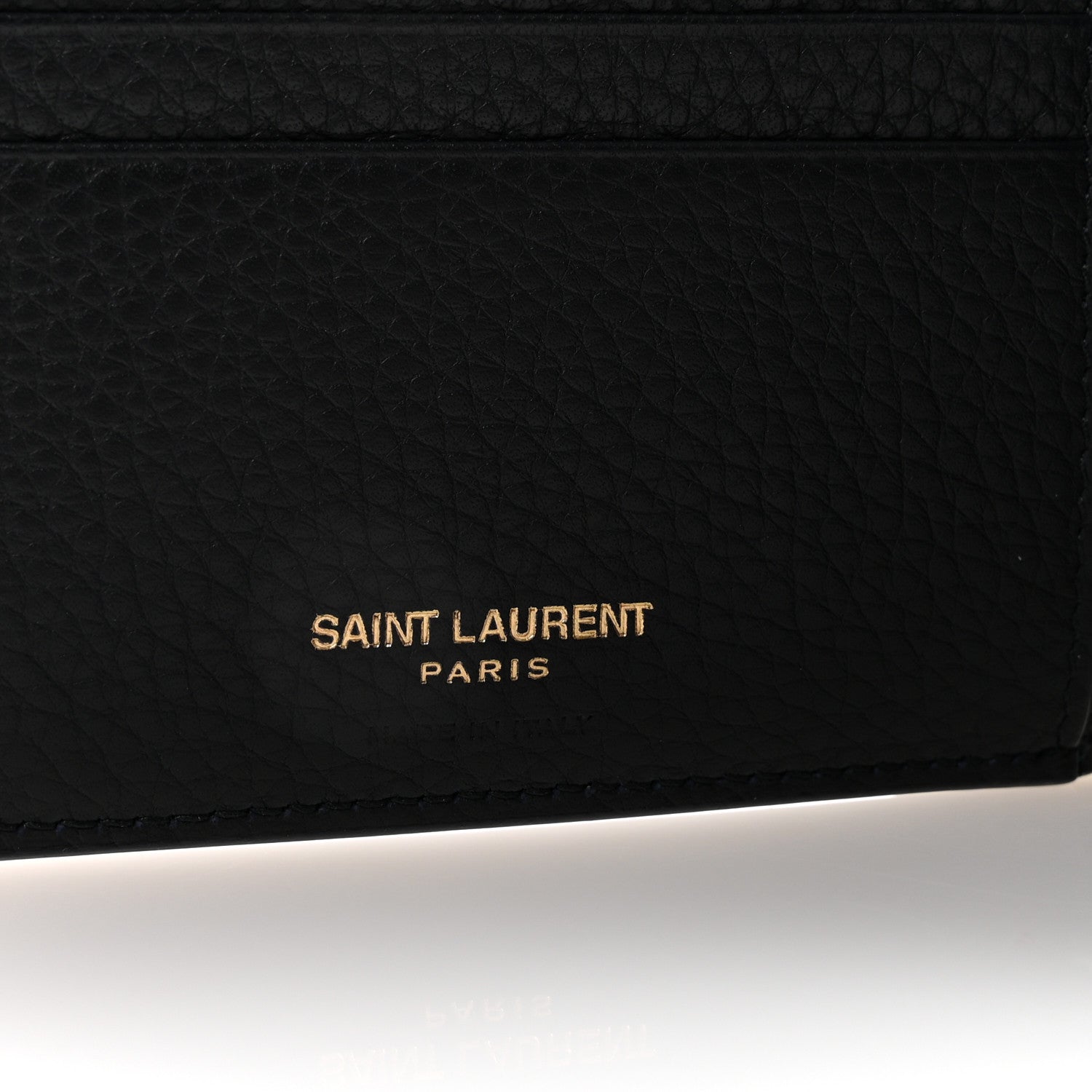 Grained Calfskin Tiny Cassandre East West Wallet Midnight Blue