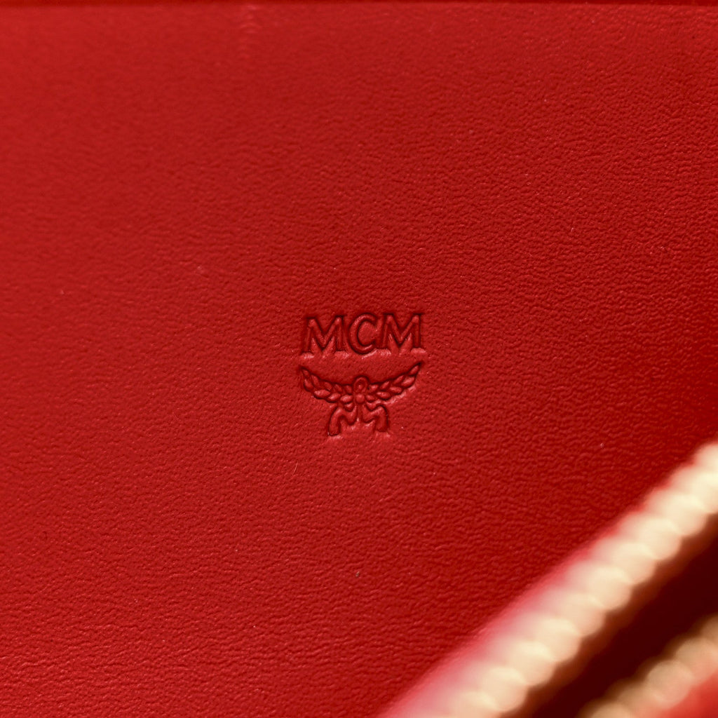 Skyoptic Visetos Zip Around Wallet Cognac Red