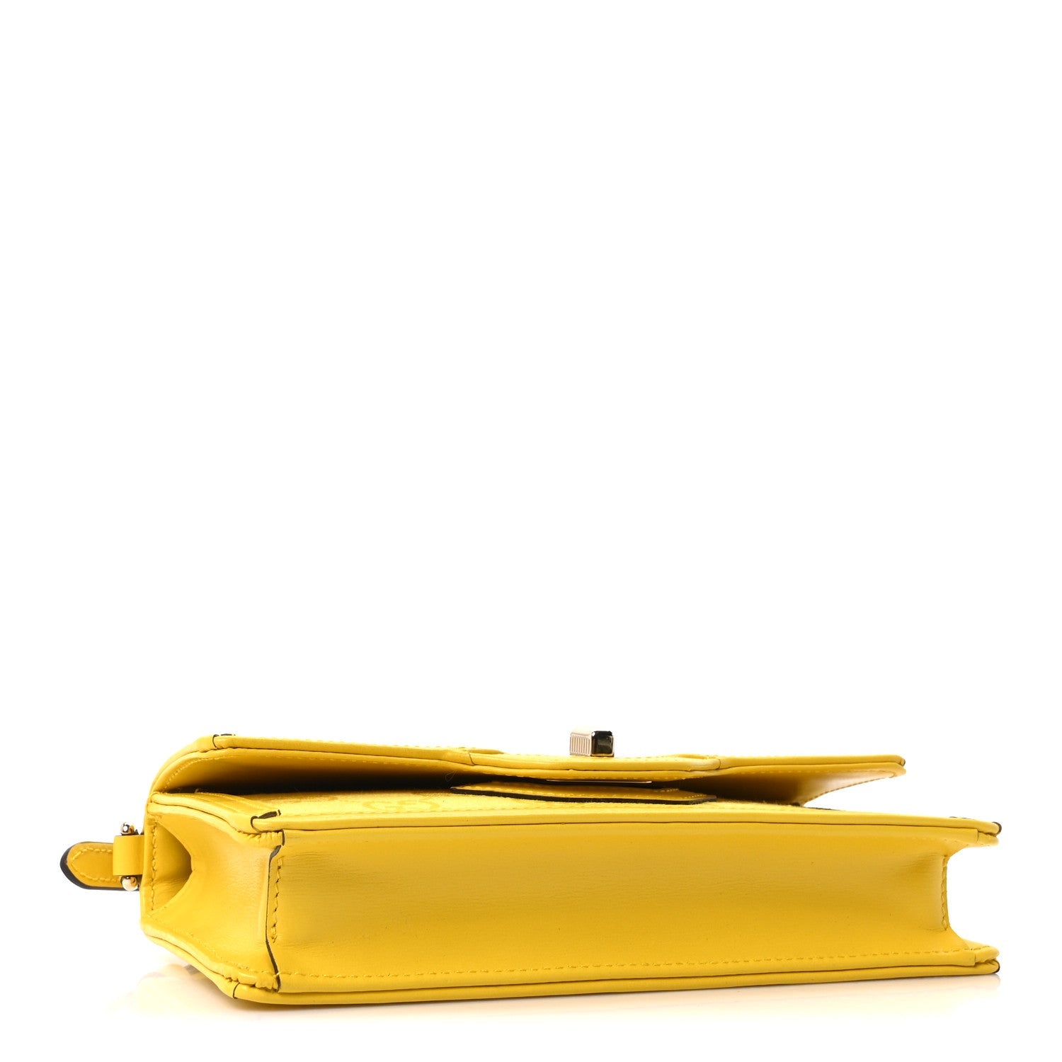 GG Monogram Scratch Lux Calfskin Mini Luce Shoulder Bag Yellow