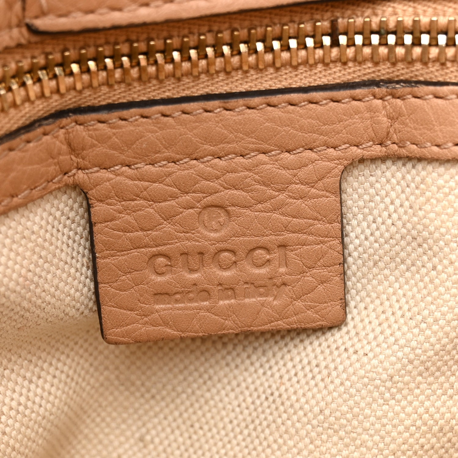 Pebbled Calfskin Medium Bamboo Shopper Tote Camelia