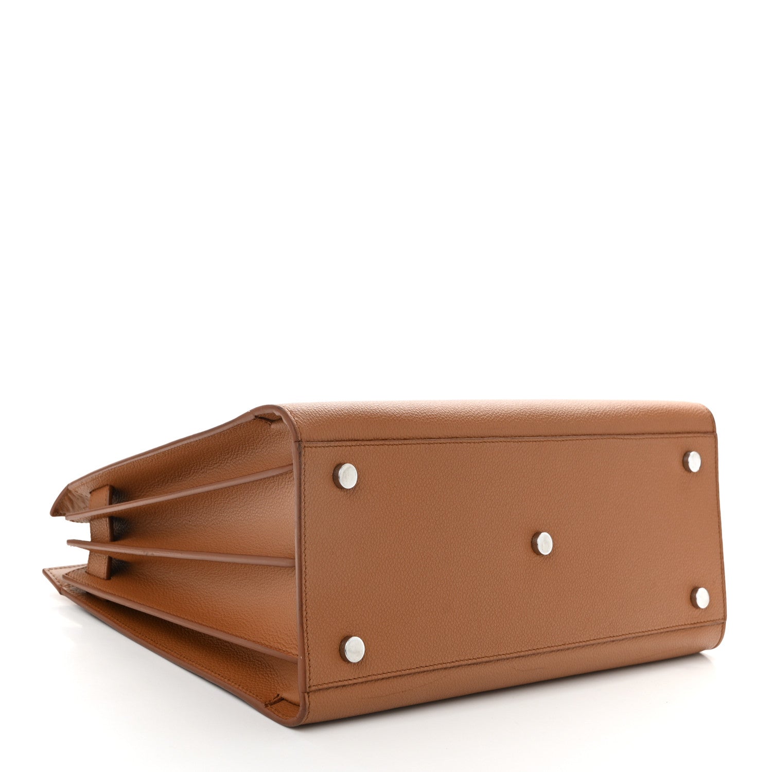 Grained Calfskin Small Sac De Jour Saddle Brown