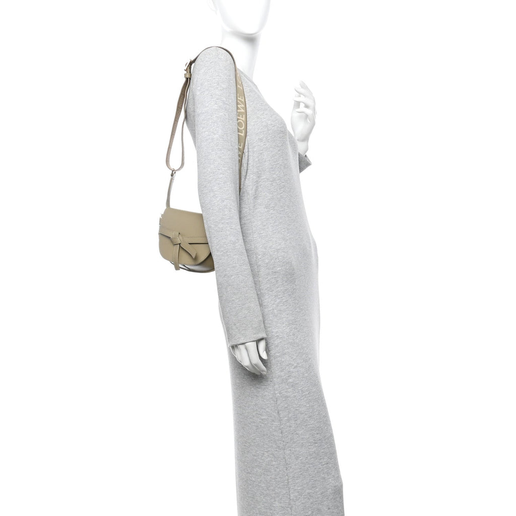 Calfskin Jacquard Mini Gate Dual Bag Butter