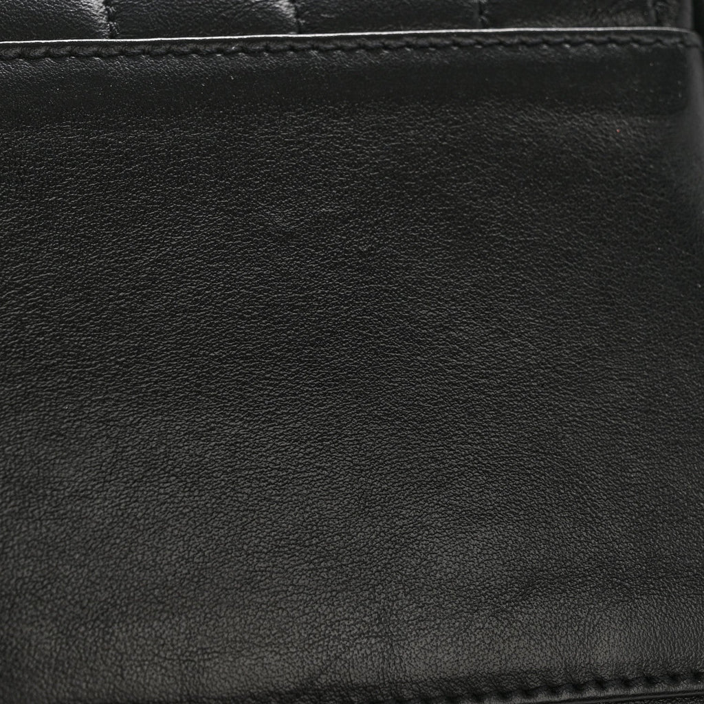 Calfskin Y Quilted Monogram Monochrome Medium Loulou Chain Satchel Black