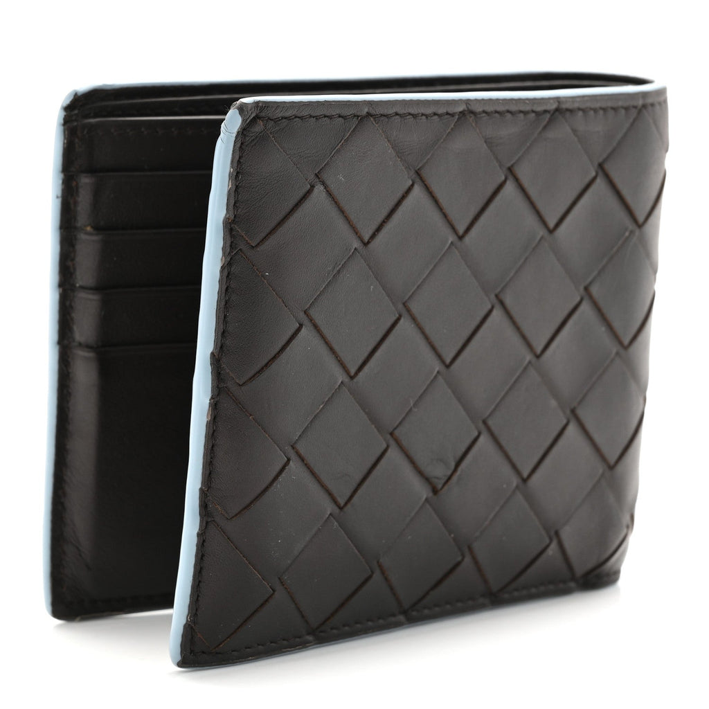 Nappa Intrecciato Bi-Fold Wallet Ebano