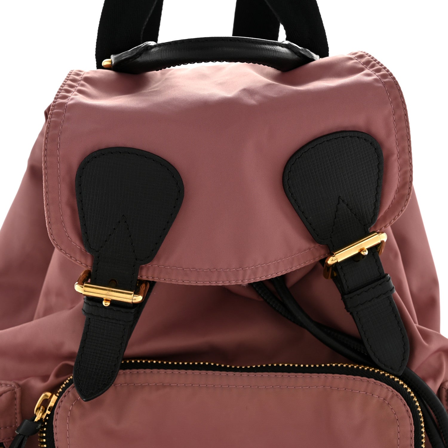 Nylon Medium Rucksack Backpack Mauve Pink