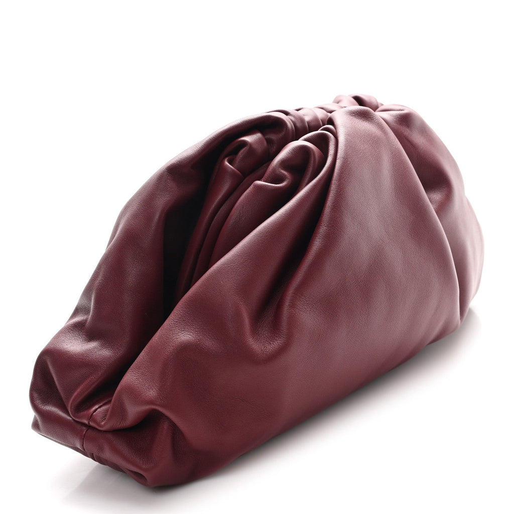 Smooth Butter Calf The Pouch Oversized Clutch Bordeaux