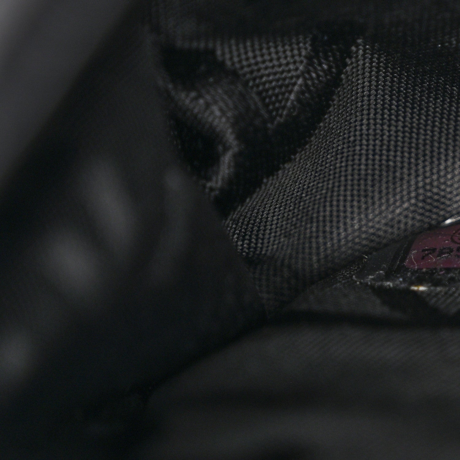 Nylon Square Quilted Flap Black