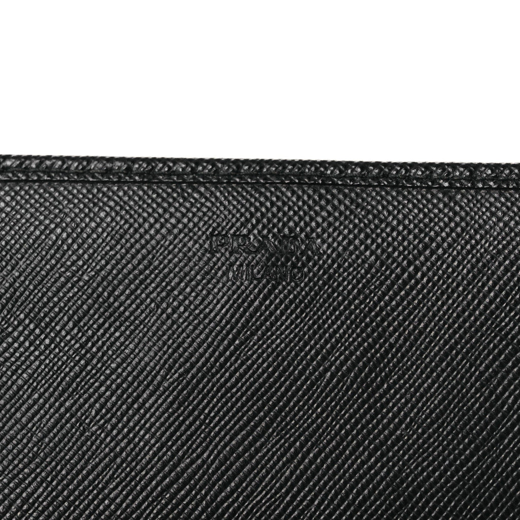 Saffiano Metal Large Chain Wallet Black
