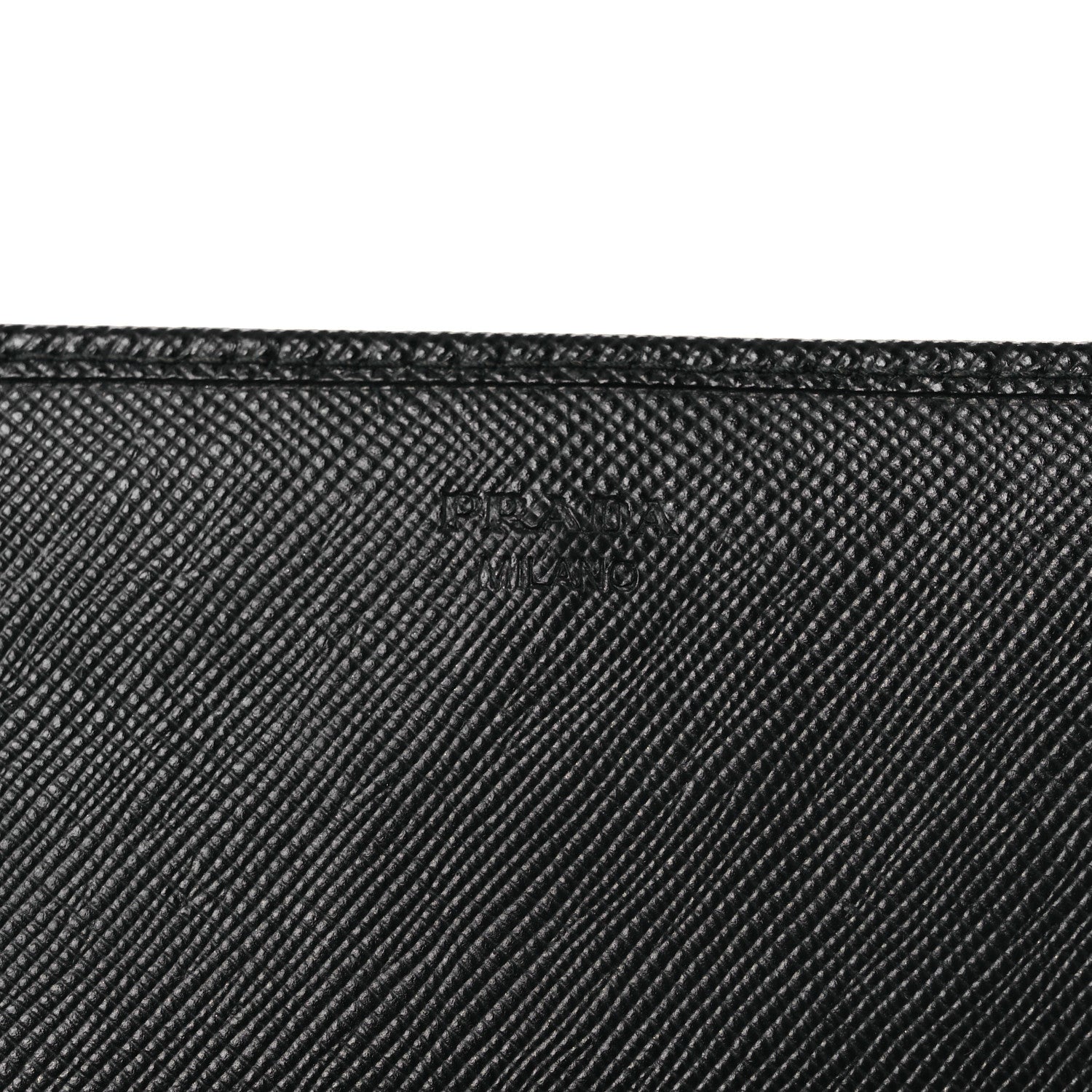 Saffiano Metal Large Chain Wallet Black