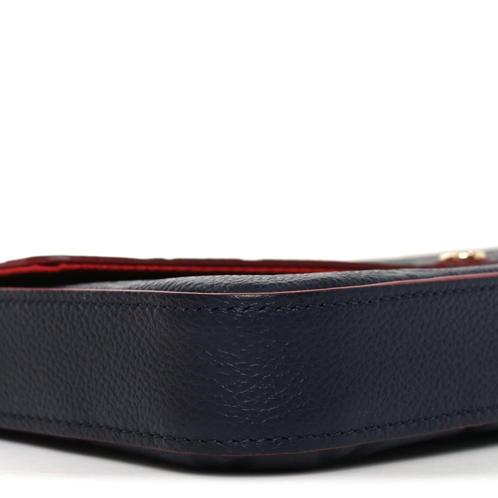 Empreinte Pochette Felicie Chain Wallet Marine Rouge