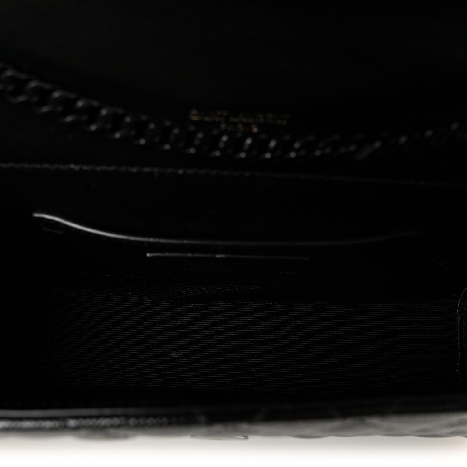 Grain De Poudre Textured Mixed Matelasse Triquilt Small Monogram Monochrome Satchel Black