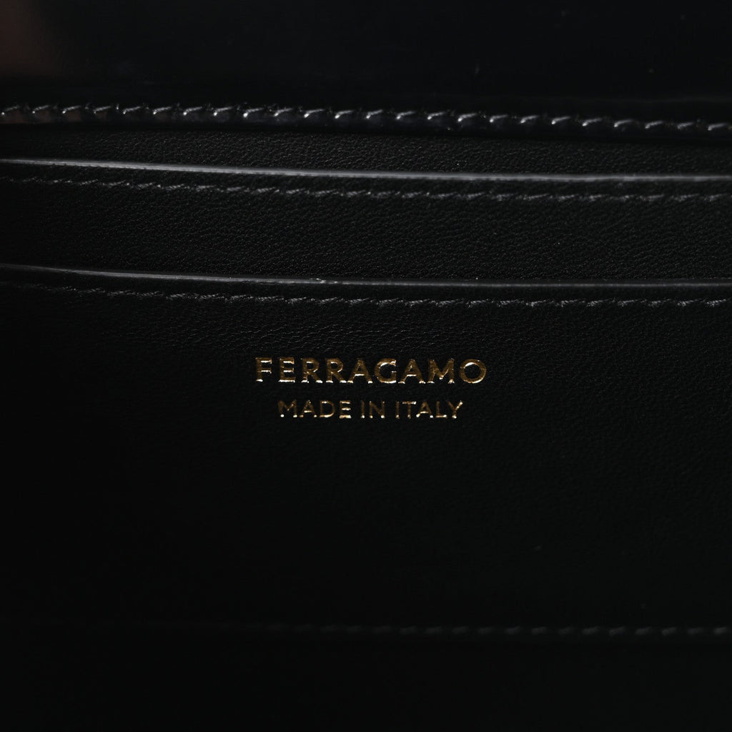 Brushed Calfskin Mini Wanda Top Handle Bag Black