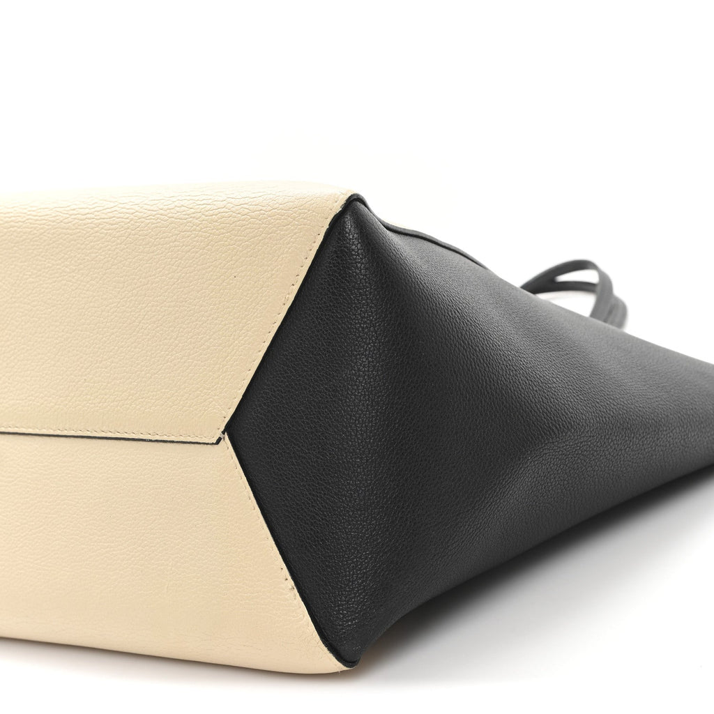 Calfskin Lockme Cabas Vanille Black