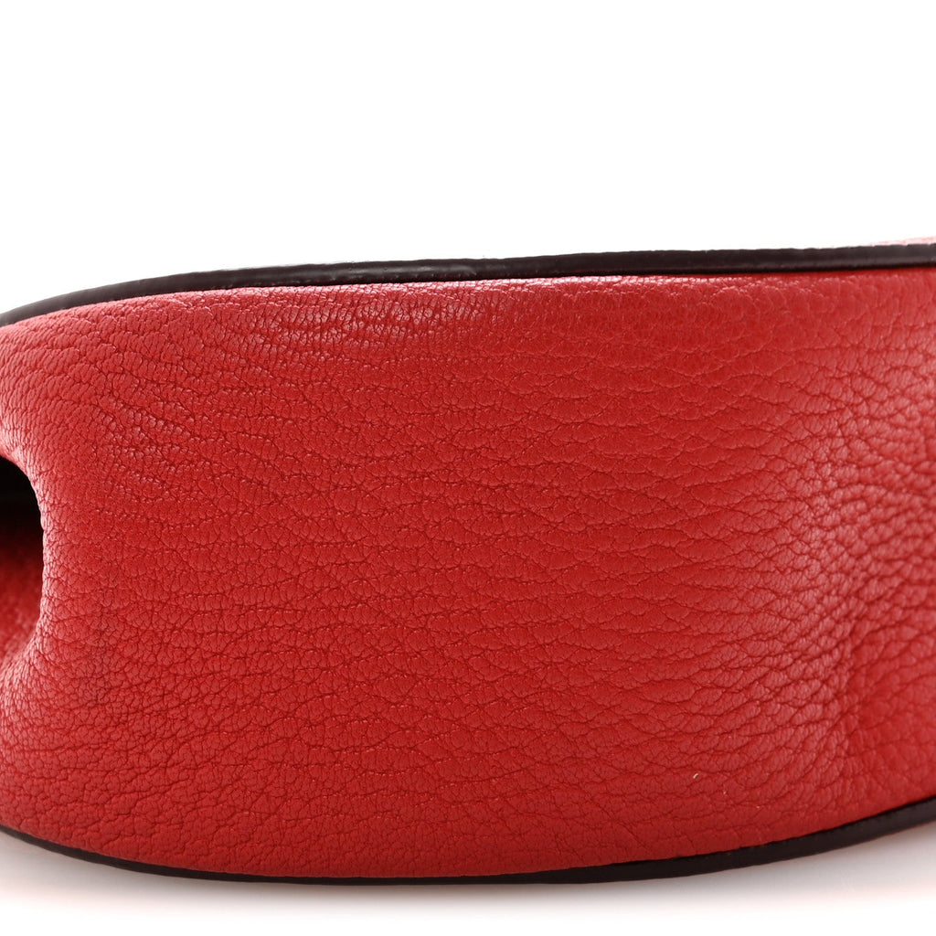 Grained Lambskin Drew Shoulder Bag Plaid Red