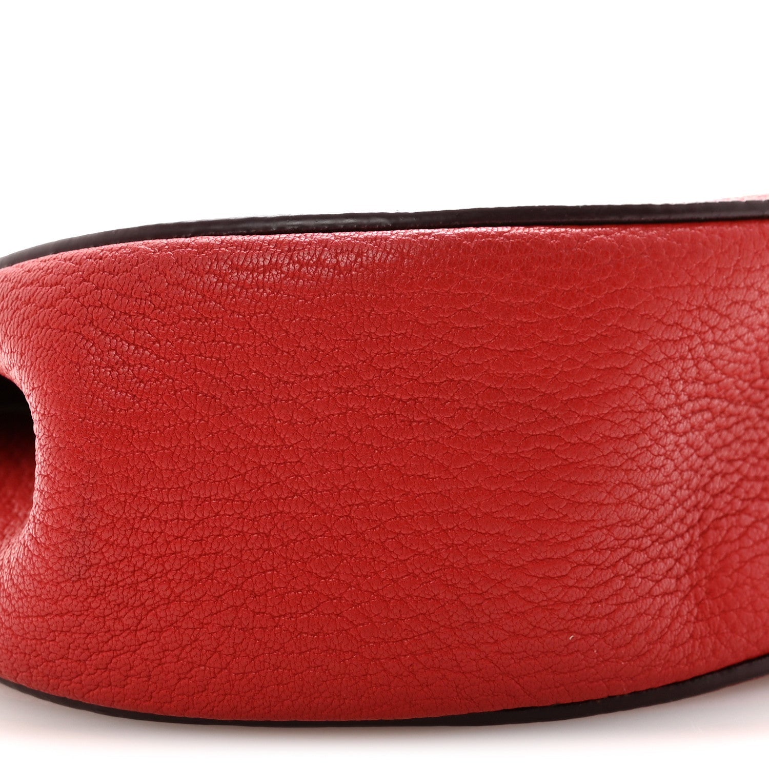 Grained Lambskin Drew Shoulder Bag Plaid Red