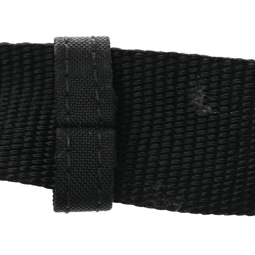 Recycled Sport Nylon Logo Embroidered Wheel Sling Bag Black White