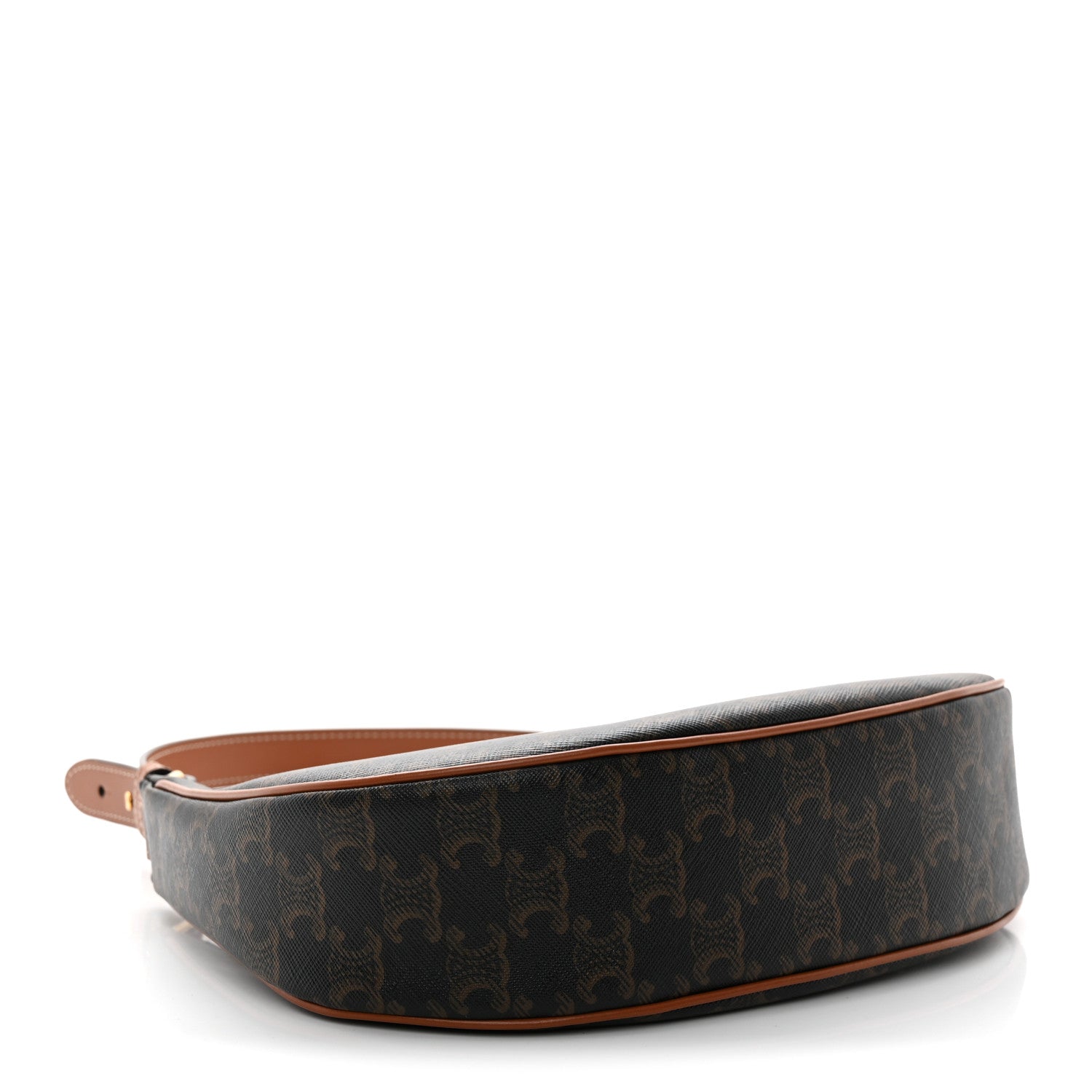 Triomphe Canvas Calfskin Ava Shoulder Bag Tan