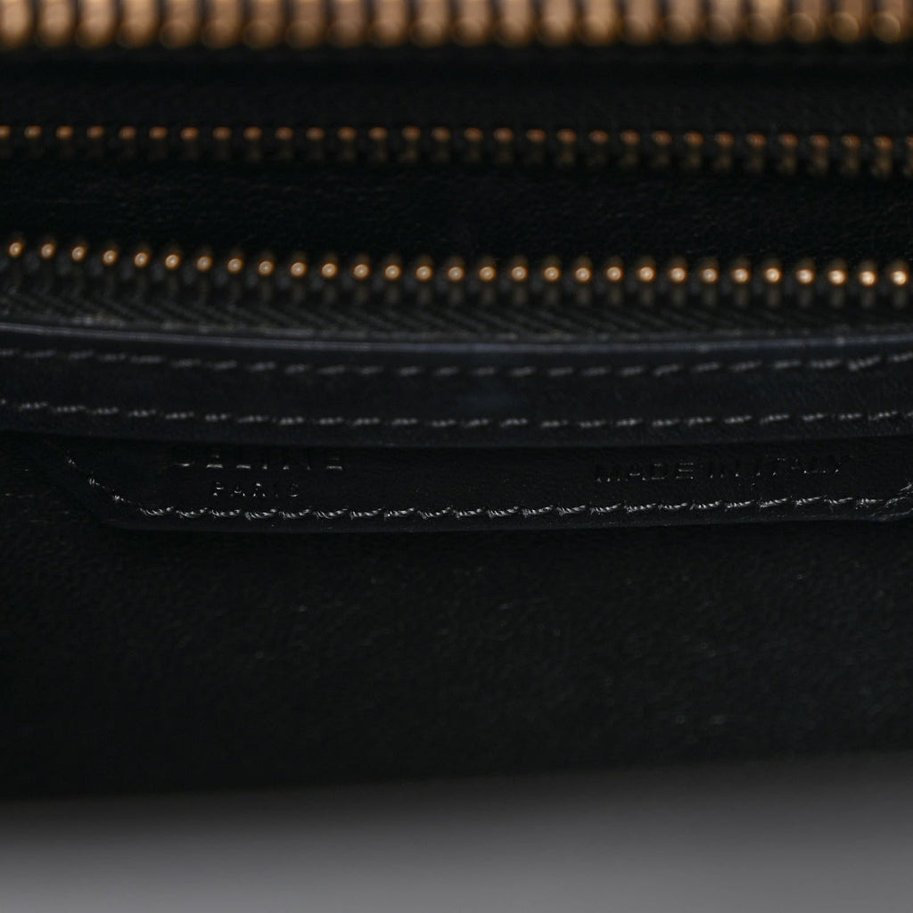 Canvas Smooth Calfskin Micro Tri-Color Luggage Carmin