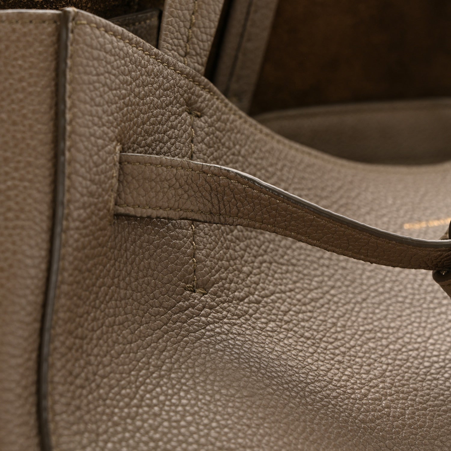 Soft Grained Calfskin Small Belt Cabas Taupe