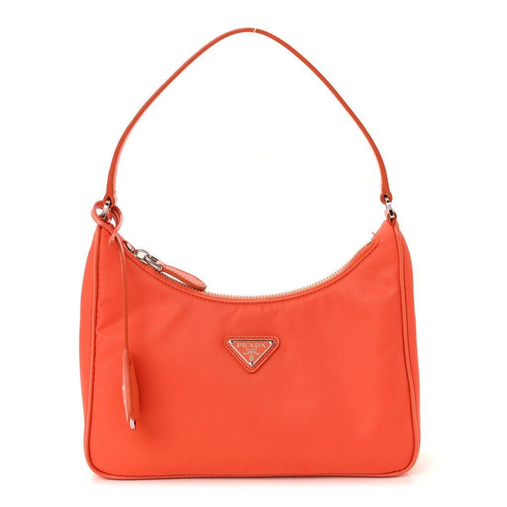 Re-Nylon Saffiano Mini Re-Edition 2005 Bag Arancio