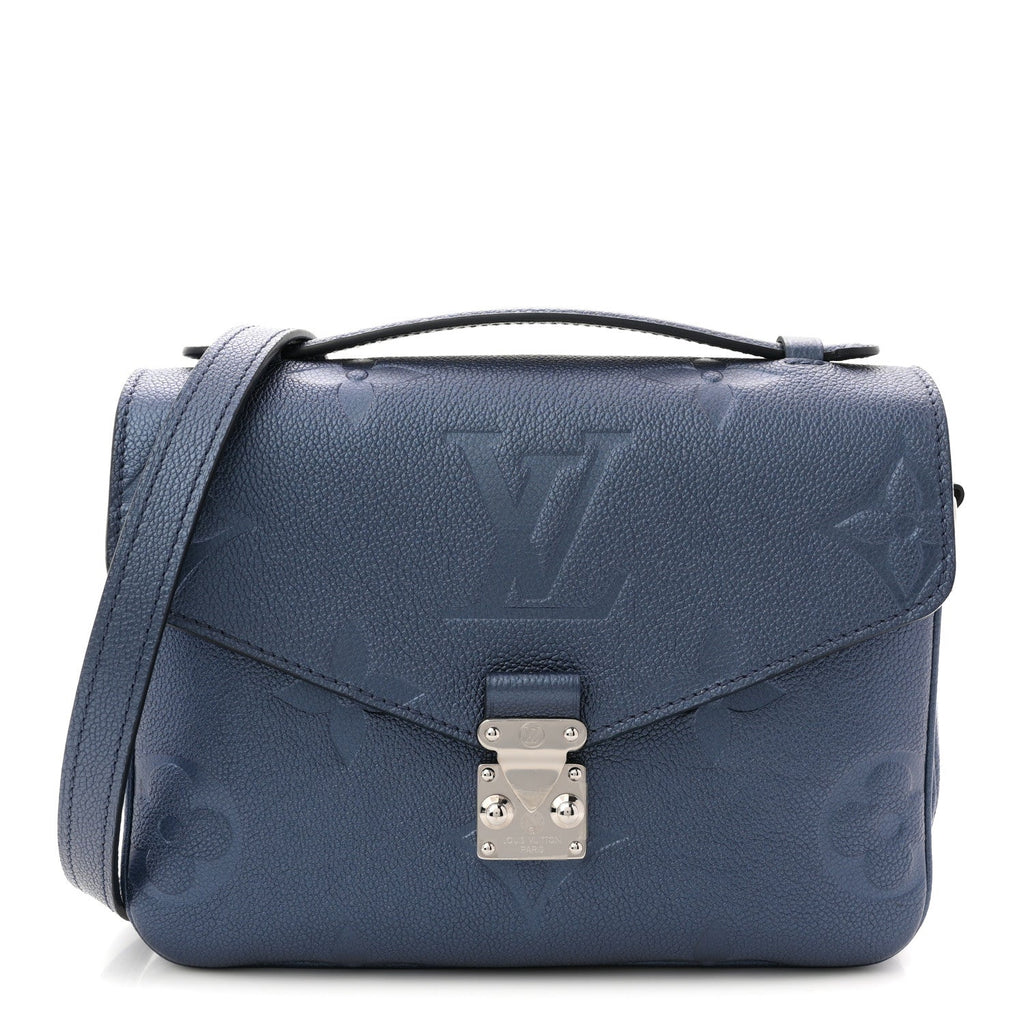 Metallic Empreinte Monogram Giant Pochette Metis Navy Nacre