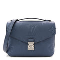 Metallic Empreinte Monogram Giant Pochette Metis Navy Nacre