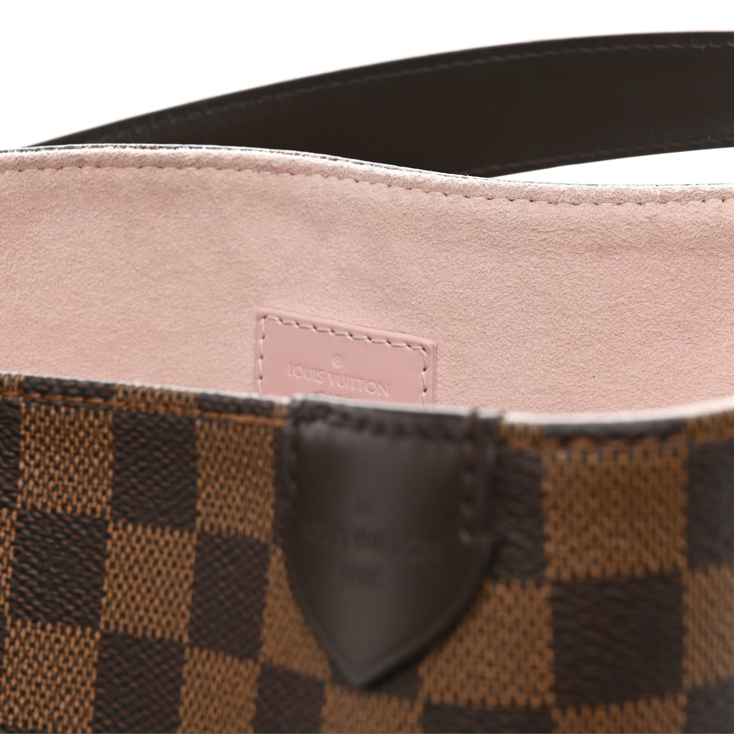 Damier Ebene Caissa Hobo Rose Ballerine
