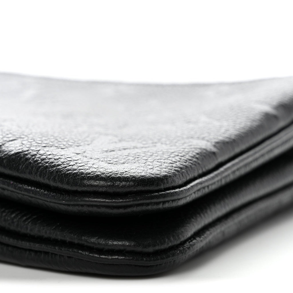 Empreinte Double Zip Pochette Black