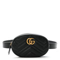 Calfskin Matelasse GG Marmont Belt Bag 85 34 Black