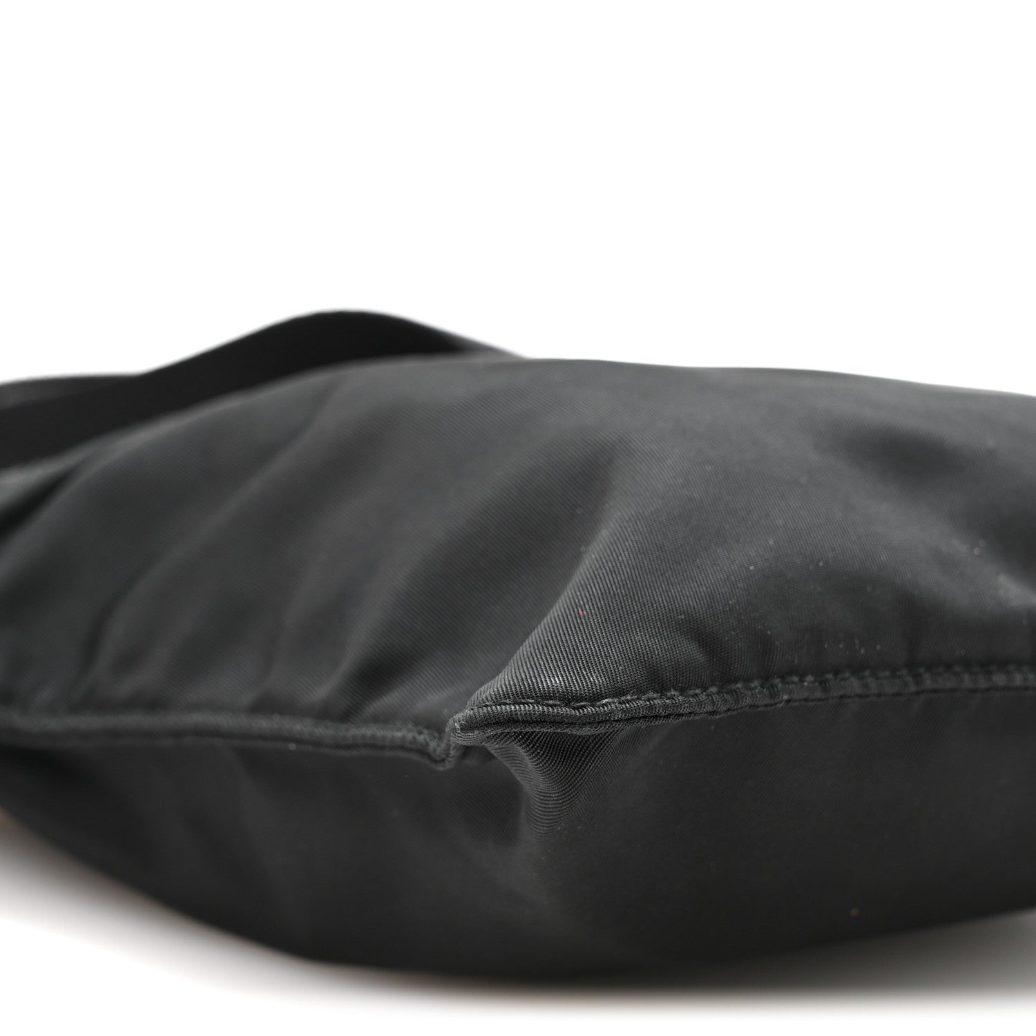 Nylon Small Flat Messenger Bag Black