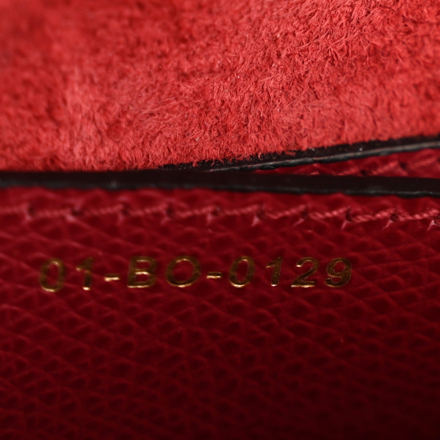 Grained Calfskin Saddle Bag Red