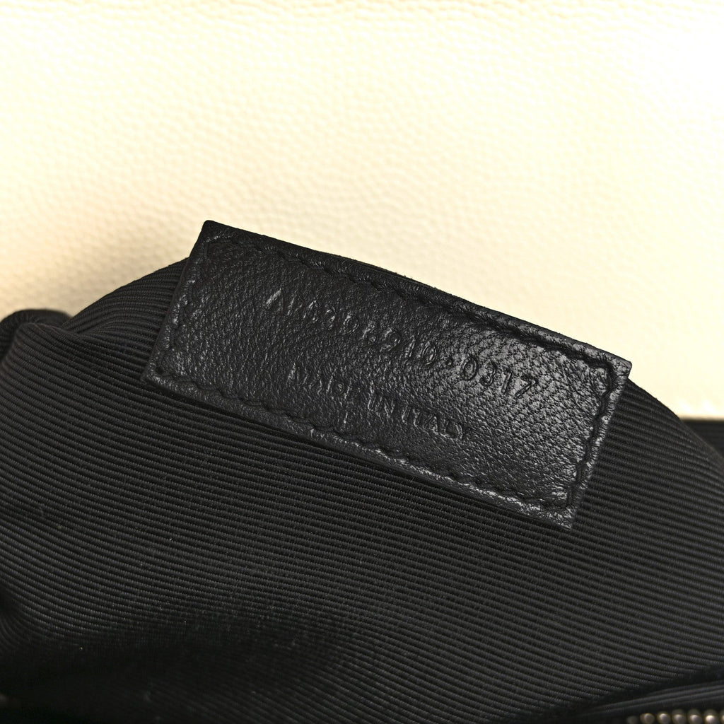 Grain De Poudre Textured Mixed Matelasse Large Triquilt Monogram Satchel Porcellana